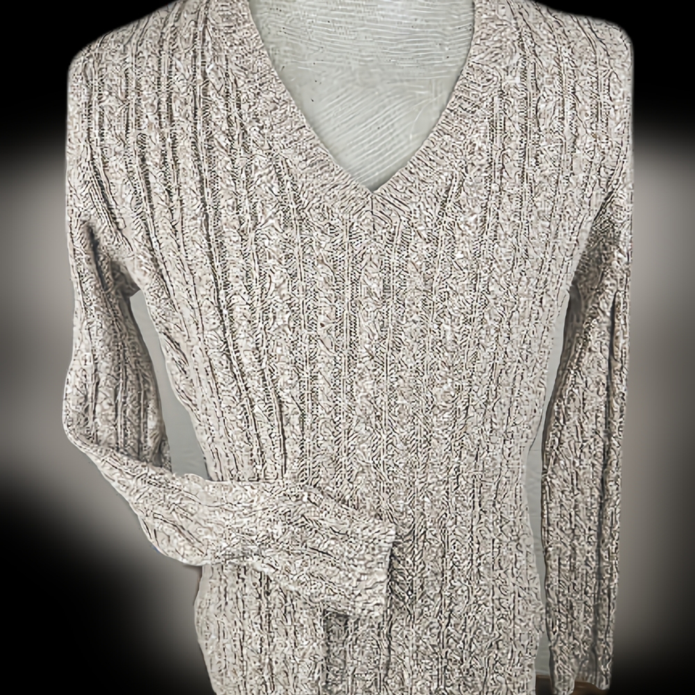 croft and barrow - long sleeve cotton sweater, sz large